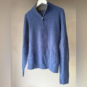 Saks Fifth Avenue Cashmere Quarter Zip Sweater Men’s